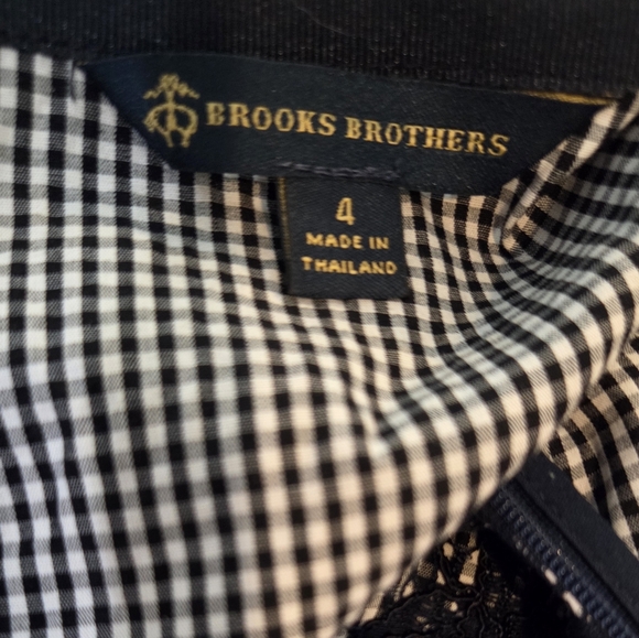 Women's Brooks Brothers Navy And White Sleeveless Dress, Size 4 - Picture 2 of 12